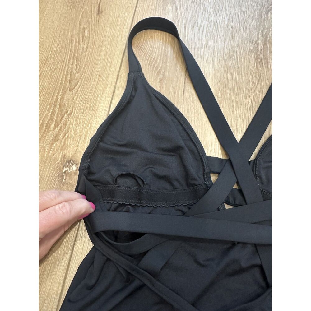Seafolly Active Plunge V-Neck One Piece Swimsuit Black US Size 10 Anthropologie - Picture 6 of 9